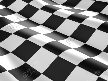 黑白色赛车旗帜图片