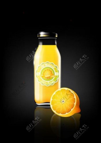 橙汁背景素材