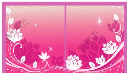 粉红色花纹移动门设计图源文件下载