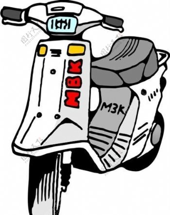 摩托车交通工具矢量AI0028