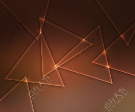 三角形的橙色光形状的背景