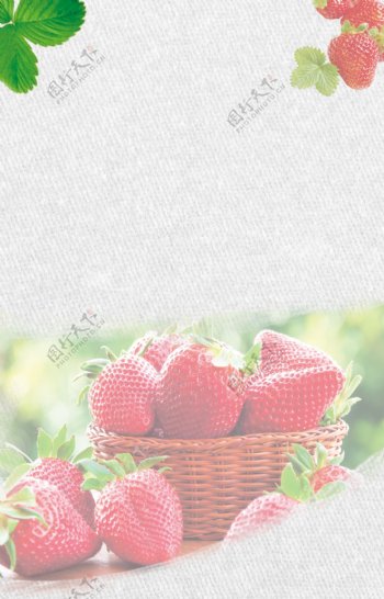 草莓背景元素