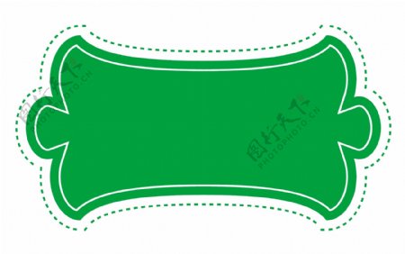 绿色标签的旗帜
