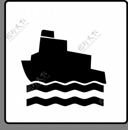 渡轮图标用于标识或按钮剪贴画