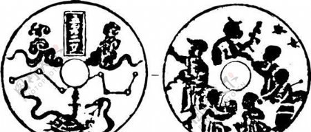 清代下版画装饰画中华图案五千年矢量AI格式0302