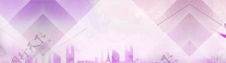 紫色科技背景海报