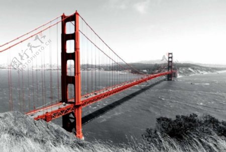 美国旧金山大桥建筑高清图片