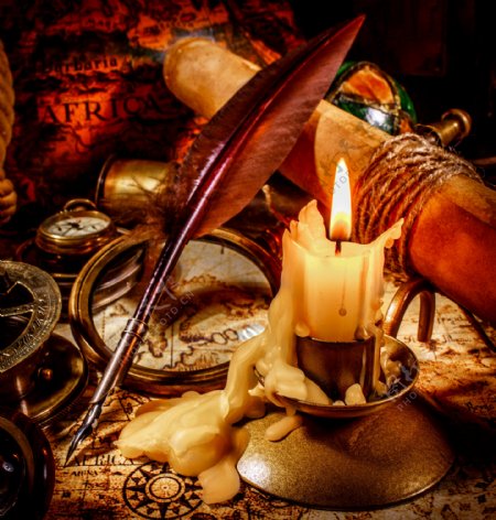 蜡烛与航海工具