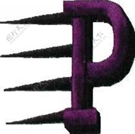 绣花文字英文色彩紫色免费素材