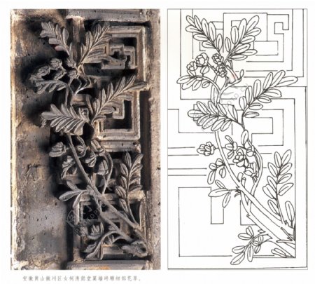 古代建筑雕刻纹饰草木花卉其他9