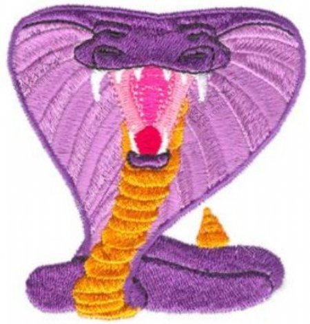 绣花眼镜蛇毒蛇凶猛紫色免费素材