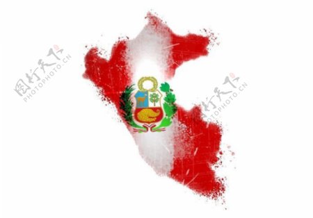 画秘鲁国旗矢量