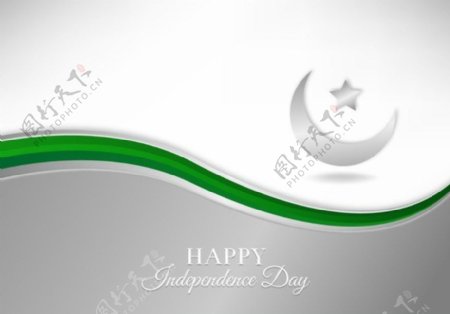 免费矢量插图与巴基斯坦国旗