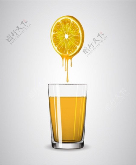 简约橙子汁背景图