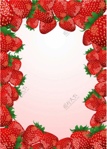 卡通草莓背景图片
