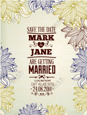 花团锦簇结婚纪念日背景图片