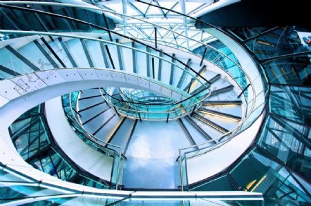 现代化下的地市楼梯摄影高清图片