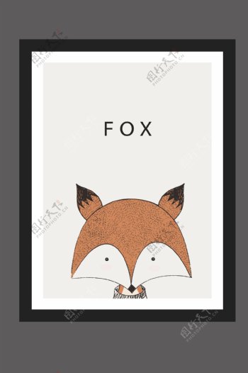 fox狐狸卡通动物插画