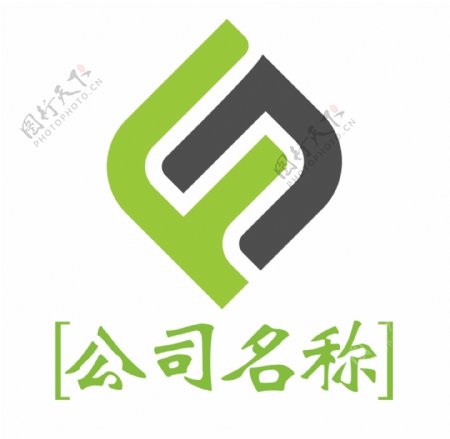 抽象菱形logo