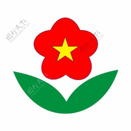 红花幼儿园logo设计园徽标志标识