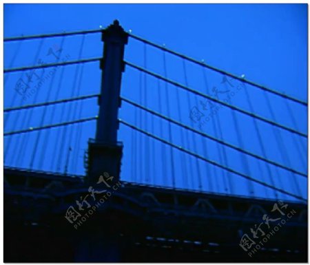 蓝色大桥视频素材