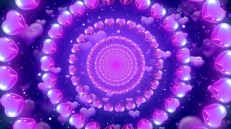 粉紫霓虹灯立体色块旋转循环视频素材