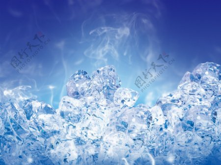 冰块儿水蒸气PS分层素材
