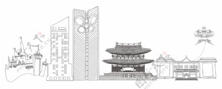 潍坊线稿建筑设计