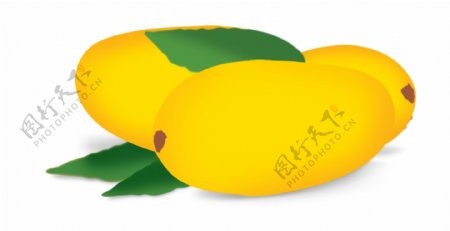 黄色芒果icon图标设计