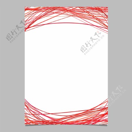 带有红色色调的拱形条纹的文档模板白色背景下的空白矢量插图说明