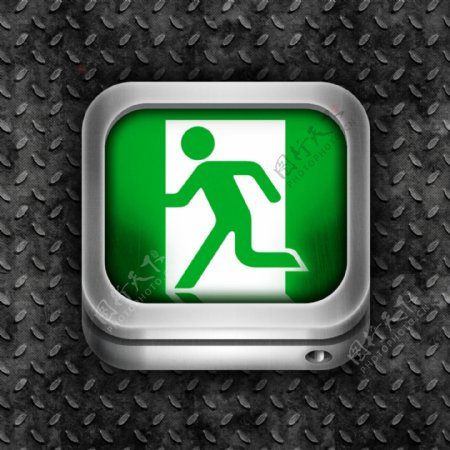 绿色安全通道icon图标设计