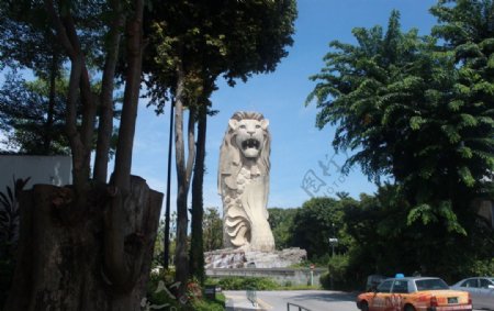 新加坡圣淘沙岛鱼尾狮像