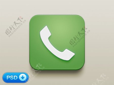 绿色电话图标设计