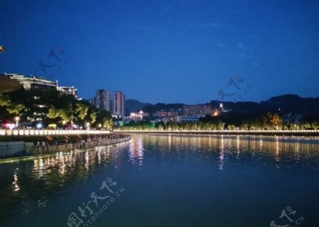 黔江三岔河夜景