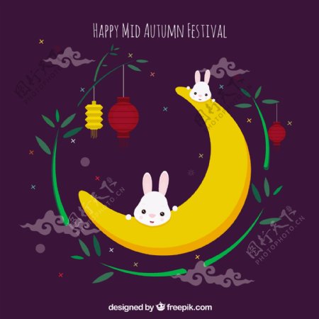 月亮上的兔子中秋节