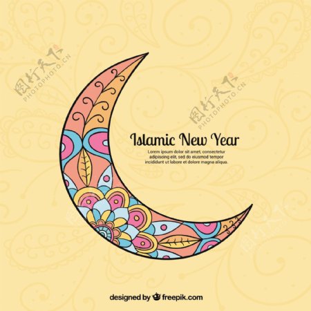 伊斯兰新年背景与月亮