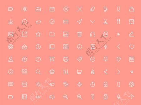 100个基本icon图标sketch素材