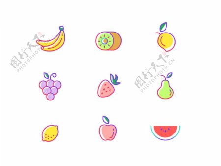 9枚水果icon图标Sketch素材