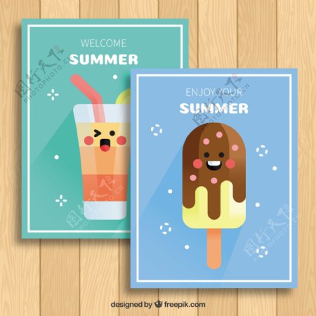 奇妙的夏日卡片
