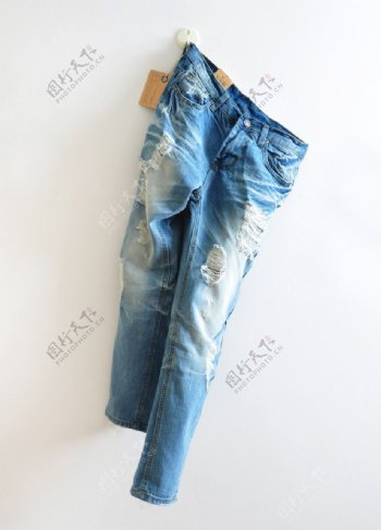 韩版牛仔裤艺术照片牛仔裤摄影