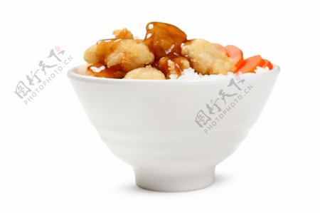 一碗盖浇饭美味食物酱料大米