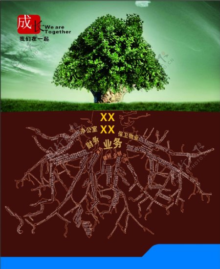 成长树企业文化海报