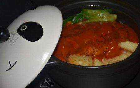 茄汁猪扒石锅饭