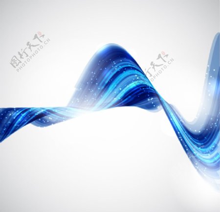 蓝色抽象波浪背景