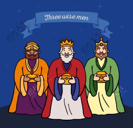 圣诞节三个智者插图