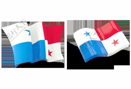 巴拿马国旗飘扬免抠png透明图层素材