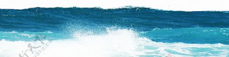 蓝色大海海浪免抠png透明图层素材