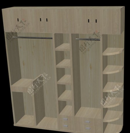 木纹衣柜