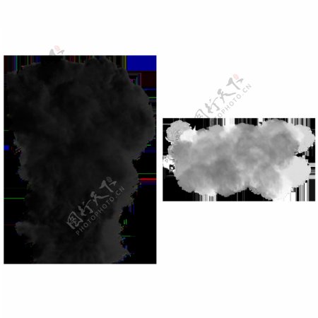 黑色大烟雾免抠png透明图层素材