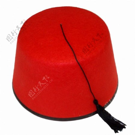 红色圆台体帽子免抠png透明素材